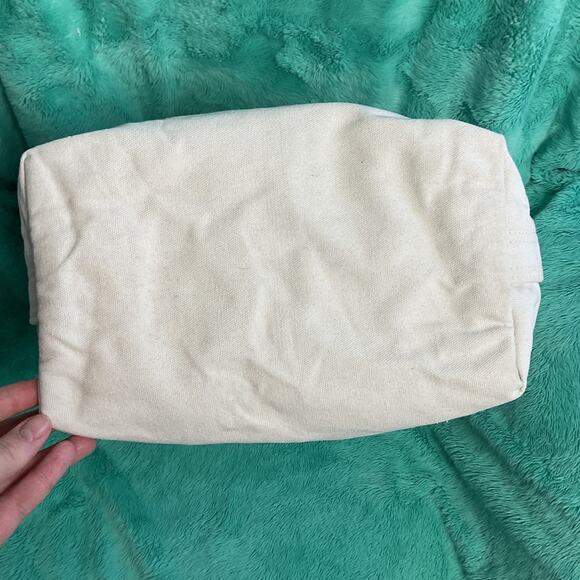 Lands End Durable Canvas Tote Bag Pure Cotton White 62830 - Picture 11 of 13